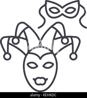 Augenmaske, masquerade Vektor Symbol Leitung, Zeichen, Abbildung auf Hintergrund, editierbare Anschläge Stock Vektor