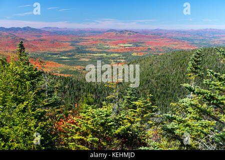 Blick von der Spitze des Mt Porter im Herbst, Adirondacks, New York State, USA. Stockfoto