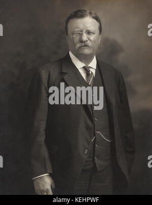 Theodore Roosevelt, Dreiviertellänge Portrait, 1913 Stockfoto