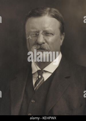 Theodore Roosevelt, Kopf und Schultern Portrait, 1913 Stockfoto