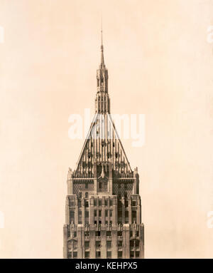 40 Wall Street Tower in New York City, New York, USA, irving Underhill, 1930 Stockfoto