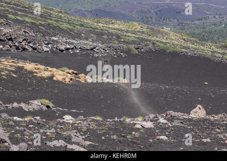 Wandern in der Nähe des Rifugio citelly, Ätna, sicilly Stockfoto