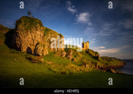 Gylen Castle auf felsigen Klippen, die Insel Kerrera, Schottland Stockfoto