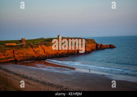 Sonnenuntergang auf Urlaub in Steueroasen Devon Cliffs Holiday Park in Exmouth Stockfoto