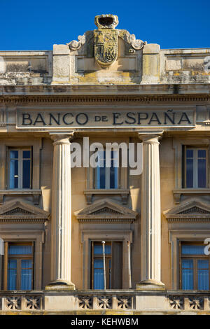 Bank von Spanien, Banco de España, die traditionelle Architektur in der Stadt Haro in der Provinz La Rioja im Norden Spaniens Stockfoto