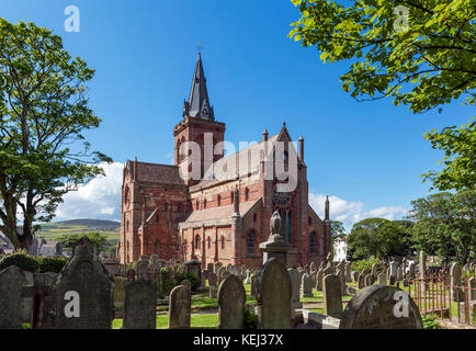 St Magnus Kathedrale, Kirkwall, Festland, Orkney, Orkney Inseln, Schottland, Großbritannien Stockfoto