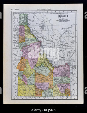 1911 mcnally Map - Idaho - Boise Stockfoto