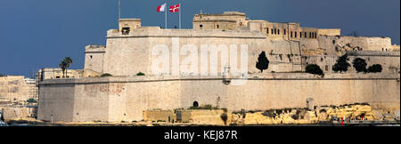 Die schöne Fort St. Angelo in den Grand Harbour in Malta Stockfoto