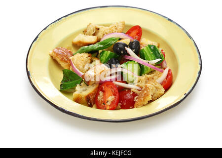 Panzanella, toskanisches Brot und Tomaten Salat, italienische Küche Stockfoto
