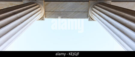 Athen, Griechenland. Zur antiken Agora, attalus Arcade stoa Decke detail Stockfoto