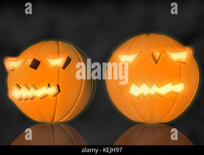 3D-rendering Kürbis für Halloween Stockfoto