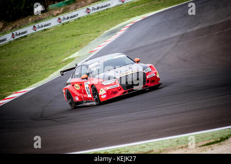 Vallelunga, Italien, 24. September 2017. Touring Audi RS3-Rennwagen in Aktion am Anschluss während des Rennens Stockfoto