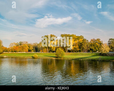 Fluss Vah in der Wellness-Stadt Piestany Stockfoto