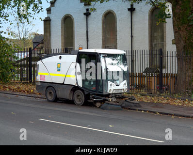 Street Sweeper street Cleaner oder eine Maschine, die Straßen reinigt eine mechanische Kehrmaschine Stockfoto