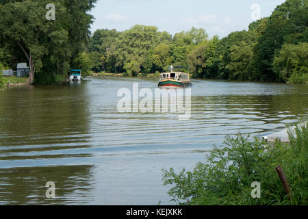 Erie Canal Hausboot. Stockfoto