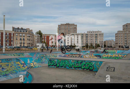 Die Skate Park in Le Havre, Frankreich Stockfoto