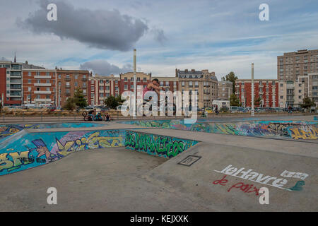 Die Skate Park in Le Havre, Frankreich Stockfoto