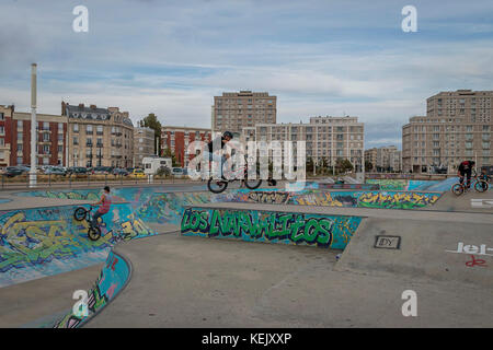 Die Skate Park in Le Havre, Frankreich Stockfoto