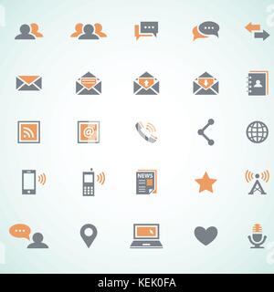 Einstellen der Kommunikation Symbole. Vector EPS 8. Stock Vektor