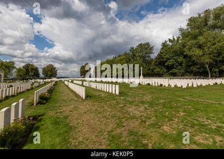 Große Krieg Schlacht bei Vimy Ridge, Frankreich. Der Bereich umfasst Commonwealth Gräber, historische Überreste und ein Denkmal und Informationszentrum. Stockfoto