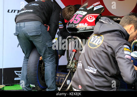 Melbourne, Australien. 22 Okt, 2017. Im Fahrerlager beim Qualifying für 2017 Michelin australische Motorrad Grand Prix in 2017 Michelin australische Motorrad Grand Prix, Australien am 22. Oktober 2017. Credit: Dave hewison Sport/alamy leben Nachrichten Stockfoto