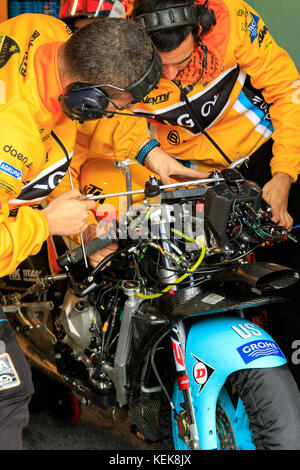 Melbourne, Australien. 22 Okt, 2017. Im Fahrerlager beim Qualifying für 2017 Michelin australische Motorrad Grand Prix in 2017 Michelin australische Motorrad Grand Prix, Australien am 22. Oktober 2017. Credit: Dave hewison Sport/alamy leben Nachrichten Stockfoto