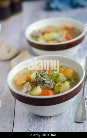Welsh cawl Stockfoto