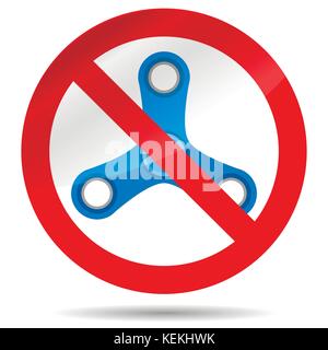Verbot spinner Symbol. Verbot und verbotene zappeln Spiner, keine Spinner rotation. Vector Illustration Stock Vektor