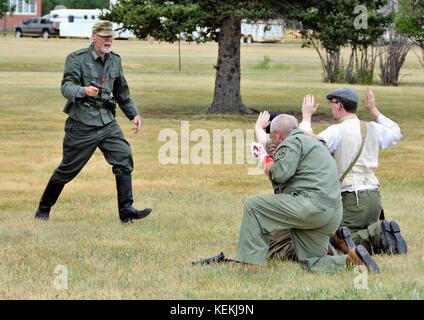 Reenactment der Schlacht im Zweiten Weltkrieg Stockfoto