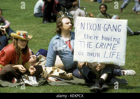 Vietnam Krieg protestieren, Grant Park, Chicago, Illinois, May, 1972 Stockfoto