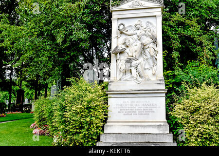 Wien (Österreich), Zentralfriedhof, Wien, Zentralfriedhof - ergreifen Sie theophil von Hansen Stockfoto