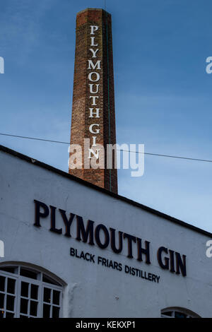 Plymouth Gin Destillerie, die Barbican, Plymouth, Devon, England, Großbritannien Stockfoto