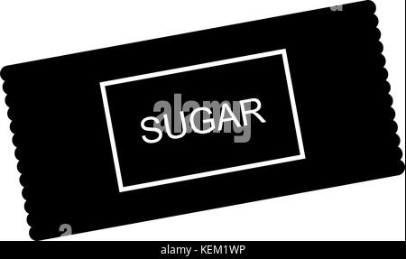 Zucker auf weißem Hintergrund Stock Vektor