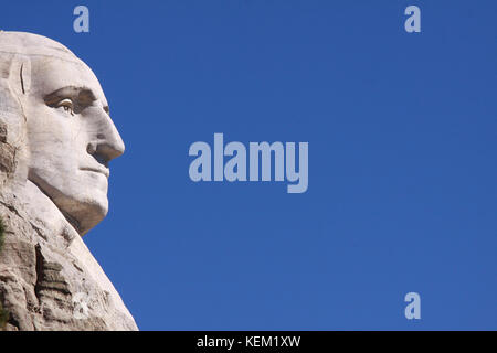 In der Nähe der George Washington Skulptur am Mt. Rushmore National Memorial Stockfoto