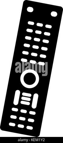 Tv-Steuerung auf weißem Hintergrund Stock Vektor