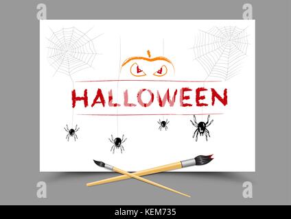 Zeichnung halloween Nachricht Stock Vektor