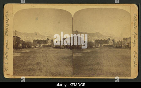 Pikes Peak & das Geweih Colorado Springs, von Charles L. Gillingham Stockfoto