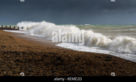 EASTBOURNE, East Sussex/UK - 21. Oktober: Ende des Sturms Brian Racing Vergangenheit Eastbourne, East Sussex am 21. Oktober 2017 Stockfoto