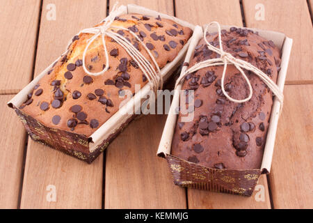 Chocolate Chip Kuchen Stockfoto