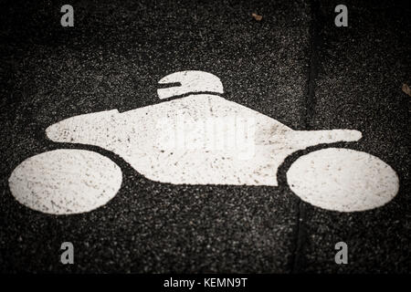 Parkplatz für Motorräder Stockfoto