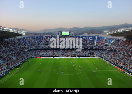 Im La Rosaleda Stadion während der CF / Athletico Bilbao, Malaga, Andalusien, Spanien, September 2017 Stockfoto