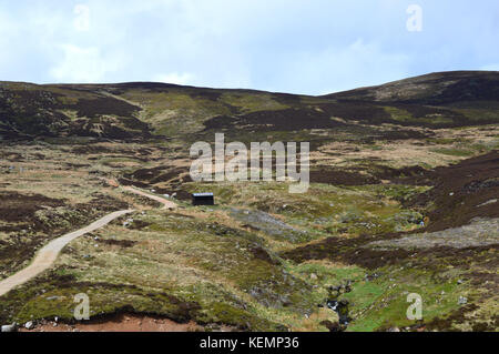 Strecke zum Gipfel wester Cairn, um die schottischen Berge Corbett mount battock im Glen Esk, Angus, Scottish Highlands. de. Stockfoto