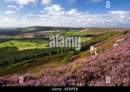 Cleveland Hills von battersby Moor North York Moors National Park North Yorkshire Stockfoto