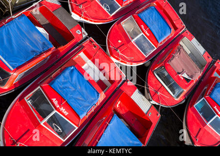 Mieten Boote auf dem Fluss Ouse York Stockfoto