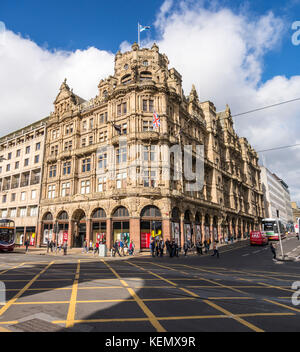 Jenners Kaufhaus Eingang, Edinburgh, Schottland, Großbritannien Stockfoto