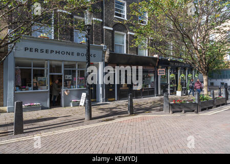 Blick entlang der Lämmer der Conduit Street, Bloomsbury, London. Stockfoto