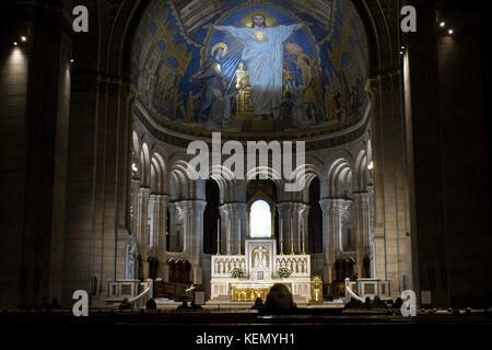 Die Basilika des Heiligen Herzen von Paris, allgemein bekannt als Basilika Sacré-Cœur Stockfoto