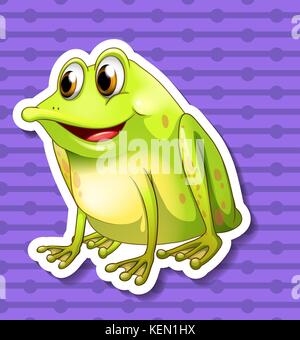 Abbildung: ein Frosch mit Hintergrund Stock Vektor