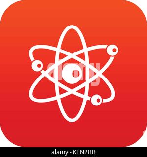 Die Moleküle der Atom Symbol digital Rot Stock Vektor