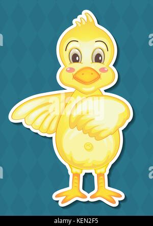 Abbildung: ein Huhn mit Hintergrund Stock Vektor